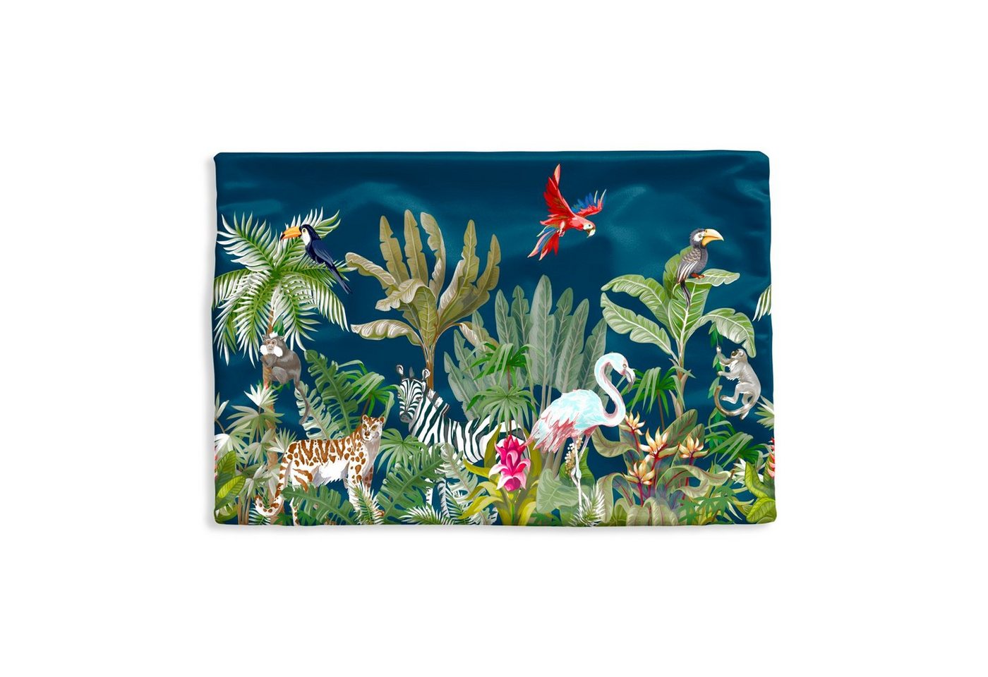 MuchoWow Dekokissen Dschungel - Pflanzen - Tiere - Kinder - Flamingo - Zebra, Kissenbezug für Sofa, Dekorationkissen, Kissenhüllen, 50x30 cm MuchoWow Dekokissen Dschungel - Pflanzen - Tiere - Kinder - Flamingo - Zebra, Kissenbezug für Sofa, Dekorationkissen, Kissenhüllen, 50x30 cm von MuchoWow