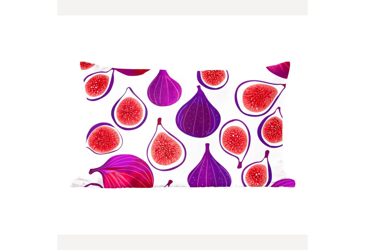 MuchoWow Dekokissen Feigen - Rosa - Lila, Zierkissen mit Füllung für Wohnzimmer, Sofakissen, 40x40 cm MuchoWow Dekokissen Feigen - Rosa - Lila, Zierkissen mit Füllung für Wohnzimmer, Sofakissen, 40x40 cm von MuchoWow