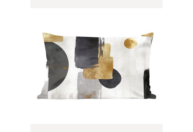 MuchoWow Dekokissen Gold - Rechtecke - Kreise - Abstrakt, Dekoration, Zierkissen, Kissen mit Füllung, 50x30 cm MuchoWow Dekokissen Gold - Rechtecke - Kreise - Abstrakt, Dekoration, Zierkissen, Kissen mit Füllung, 50x30 cm von MuchoWow