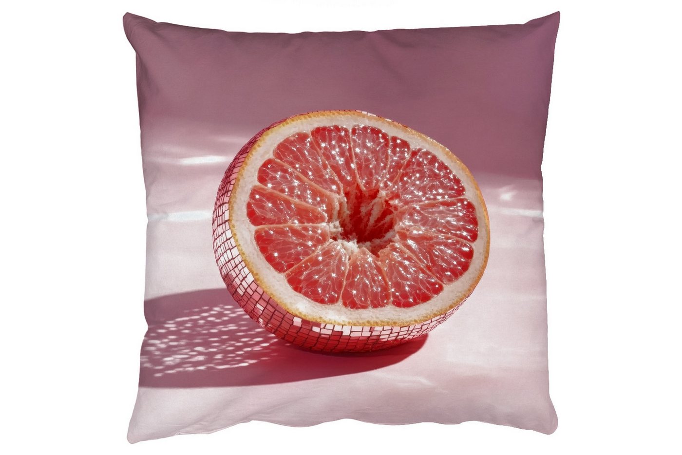 MuchoWow Dekokissen Grapefruit - Rosa - Disco - Glänzend, Zierkissen mit Füllung für Wohnzimmer, Sofakissen, 40x40 cm MuchoWow Dekokissen Grapefruit - Rosa - Disco - Glänzend, Zierkissen mit Füllung für Wohnzimmer, Sofakissen, 40x40 cm von MuchoWow