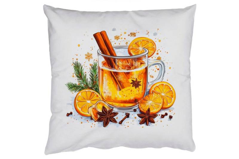 MuchoWow Dekokissen Heiß - Tee - Orange - Zimt, Zierkissen mit Füllung für Wohnzimmer, Sofakissen, 40x40 cm MuchoWow Dekokissen Heiß - Tee - Orange - Zimt, Zierkissen mit Füllung für Wohnzimmer, Sofakissen, 40x40 cm von MuchoWow