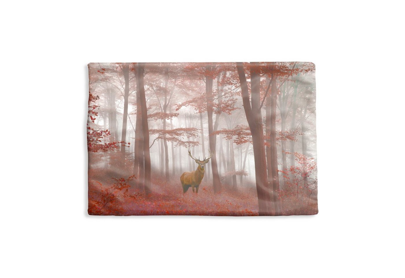 MuchoWow Dekokissen Hirsche - Wald - Rot - Herbst, Kissenbezug für Sofa, Dekorationkissen, Kissenhüllen, 50x30 cm MuchoWow Dekokissen Hirsche - Wald - Rot - Herbst, Kissenbezug für Sofa, Dekorationkissen, Kissenhüllen, 50x30 cm von MuchoWow