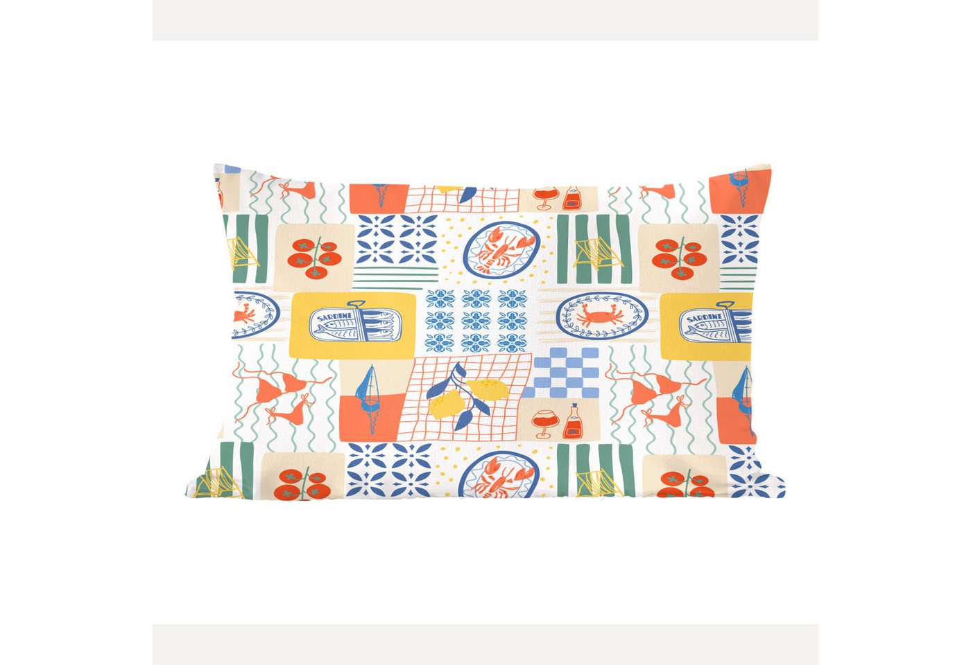 MuchoWow Dekokissen Illustratie - Patroon - Grafisch - Kleur, Dekoration, Zierkissen, Kissen mit Füllung, 50x30 cm MuchoWow Dekokissen Illustratie - Patroon - Grafisch - Kleur, Dekoration, Zierkissen, Kissen mit Füllung, 50x30 cm von MuchoWow