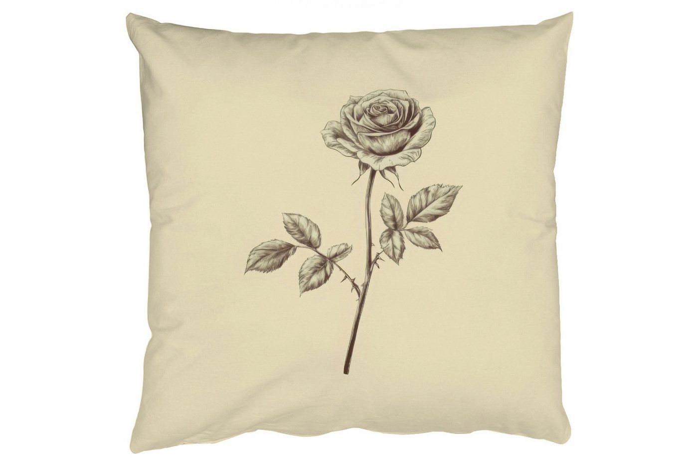 MuchoWow Dekokissen Illustration - Schwarz - Rose, Zierkissen mit Füllung für Wohnzimmer, Sofakissen, 40x40 cm MuchoWow Dekokissen Illustration - Schwarz - Rose, Zierkissen mit Füllung für Wohnzimmer, Sofakissen, 40x40 cm von MuchoWow