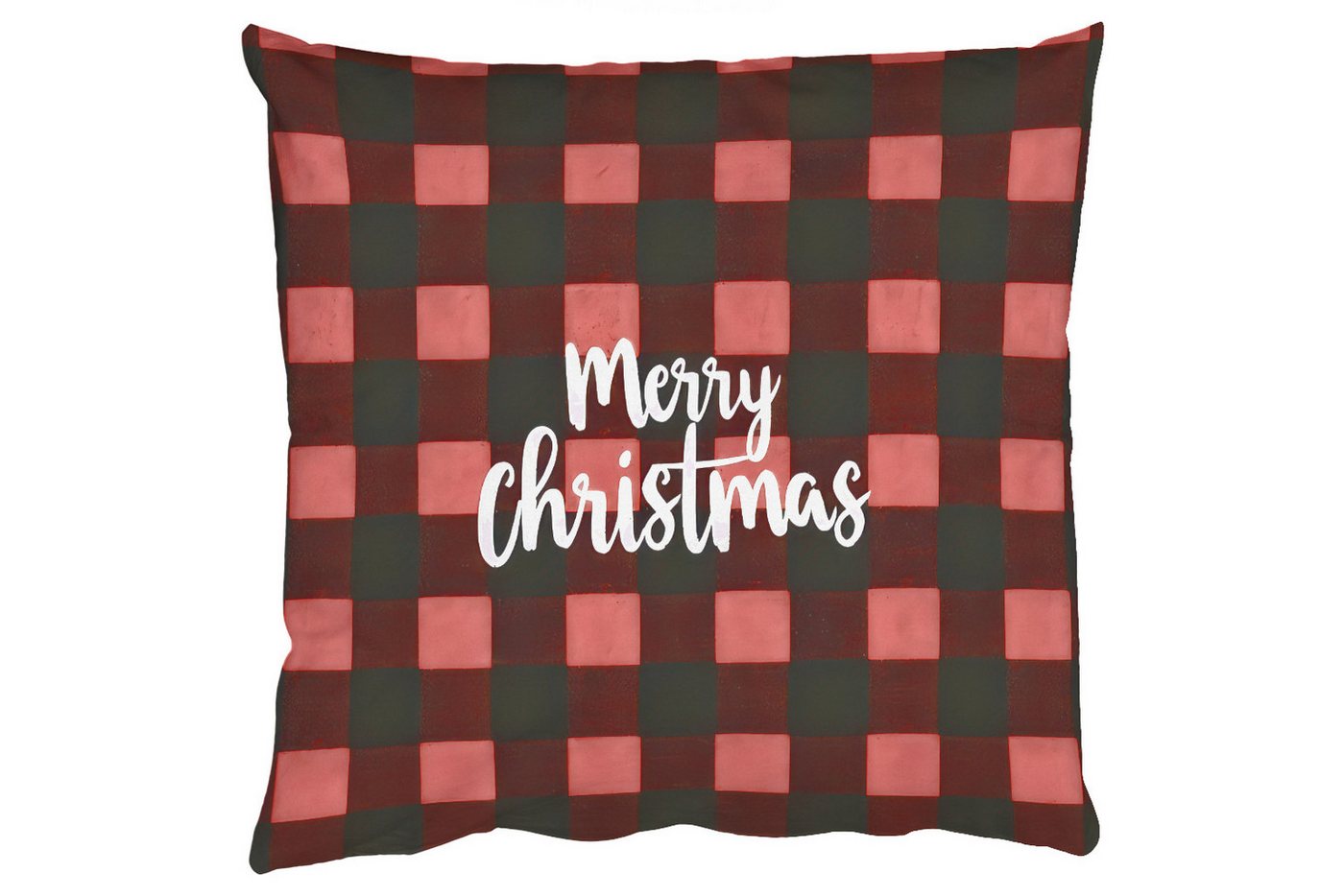 MuchoWow Dekokissen Kariert - Rot - Text - Weihnachten, Zierkissen mit Füllung für Wohnzimmer, Sofakissen, 40x40 cm MuchoWow Dekokissen Kariert - Rot - Text - Weihnachten, Zierkissen mit Füllung für Wohnzimmer, Sofakissen, 40x40 cm von MuchoWow