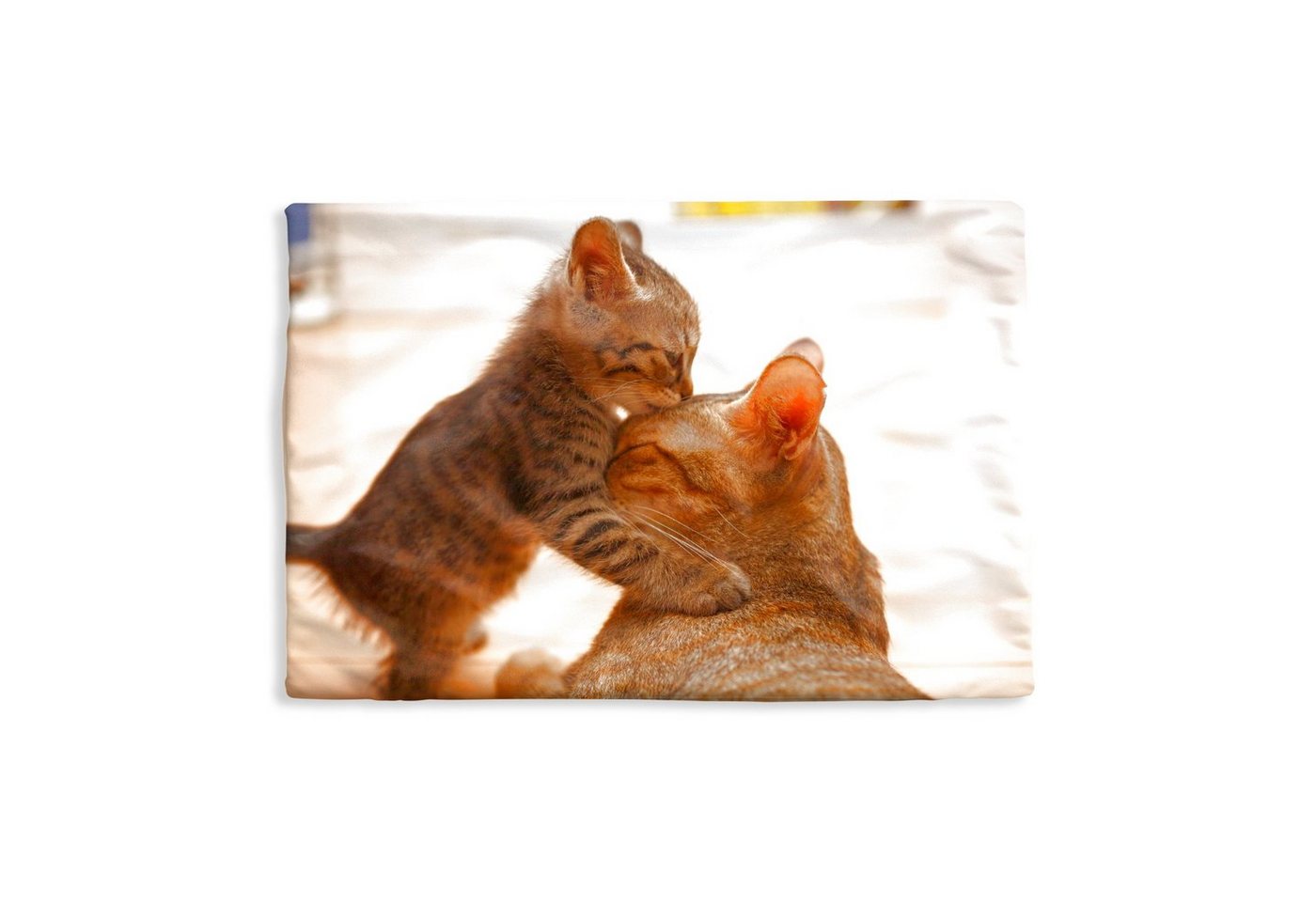 MuchoWow Dekokissen Katze - Kätzchen - Schwarz, Kissenbezug für Sofa, Dekorationkissen, Kissenhüllen, 50x30 cm von MuchoWow