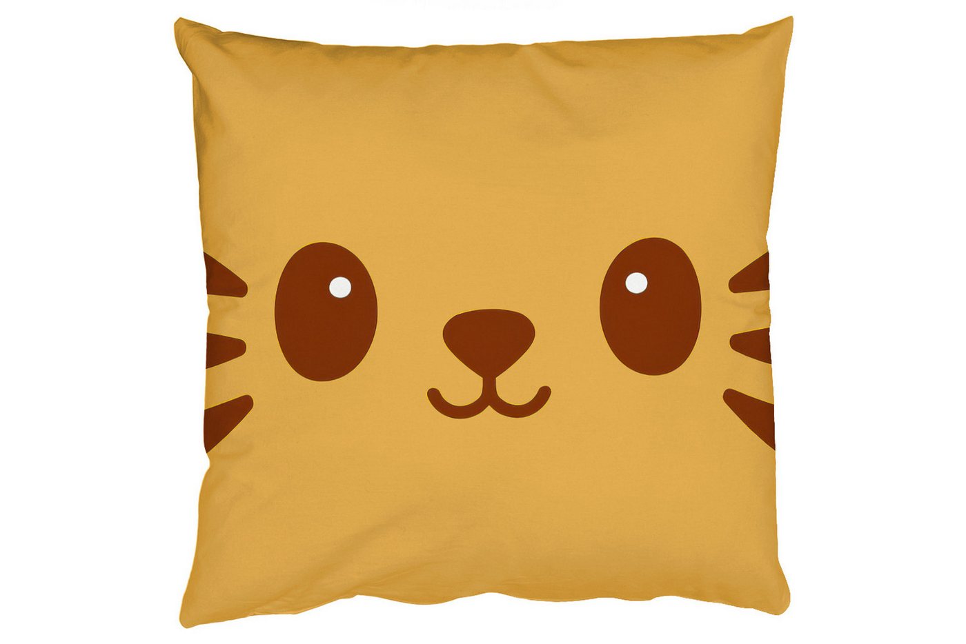 MuchoWow Dekokissen Katze - Vereinfacht - Orange - Fröhlich, Zierkissen mit Füllung für Wohnzimmer, Sofakissen, 40x40 cm MuchoWow Dekokissen Katze - Vereinfacht - Orange - Fröhlich, Zierkissen mit Füllung für Wohnzimmer, Sofakissen, 40x40 cm von MuchoWow