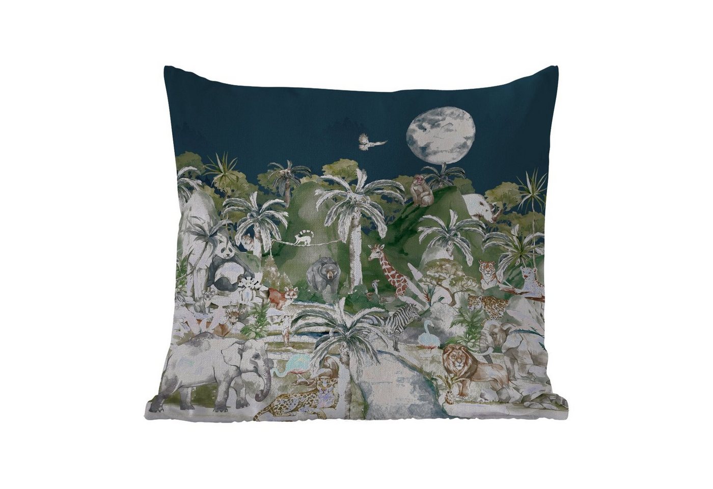 MuchoWow Dekokissen Kinder - Dschungel - Natur - Tiere - Pflanzen, Kissenbezüge, Kissenhülle, Kissen, Outdoor, 40x40 cm MuchoWow Dekokissen Kinder - Dschungel - Natur - Tiere - Pflanzen, Kissenbezüge, Kissenhülle, Kissen, Outdoor, 40x40 cm von MuchoWow