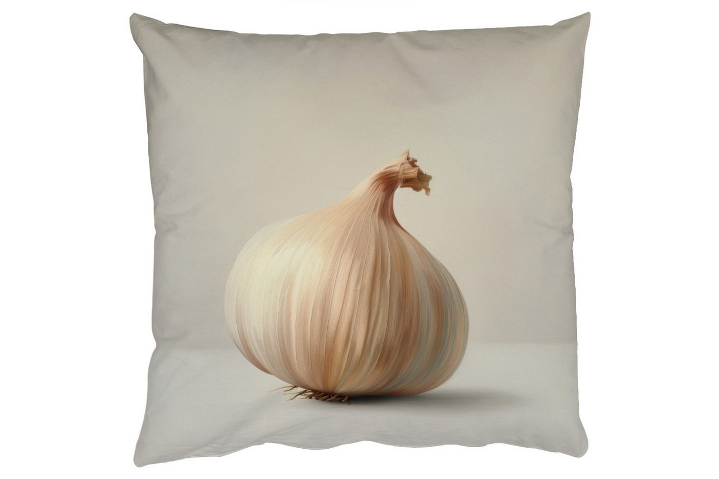 MuchoWow Dekokissen Knoblauch - Natürlich - Beige, Zierkissen mit Füllung für Wohnzimmer, Sofakissen, 40x40 cm MuchoWow Dekokissen Knoblauch - Natürlich - Beige, Zierkissen mit Füllung für Wohnzimmer, Sofakissen, 40x40 cm von MuchoWow