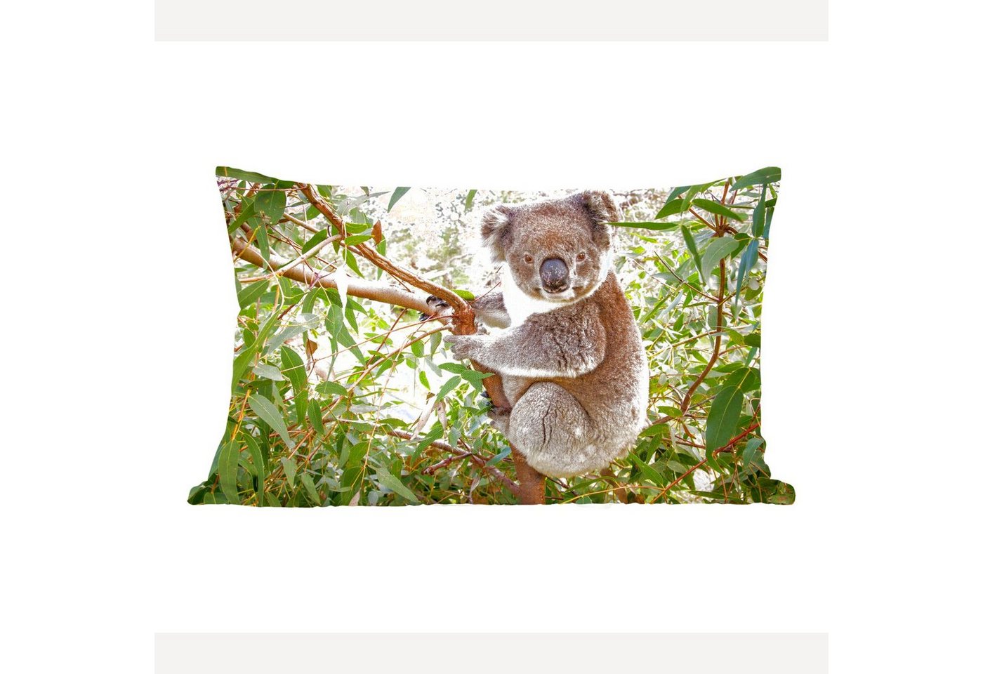 MuchoWow Dekokissen Koala - Blätter - Kinder - Jungen - Mädchen, Dekoration, Zierkissen, Kissen mit Füllung, 50x30 cm MuchoWow Dekokissen Koala - Blätter - Kinder - Jungen - Mädchen, Dekoration, Zierkissen, Kissen mit Füllung, 50x30 cm von MuchoWow