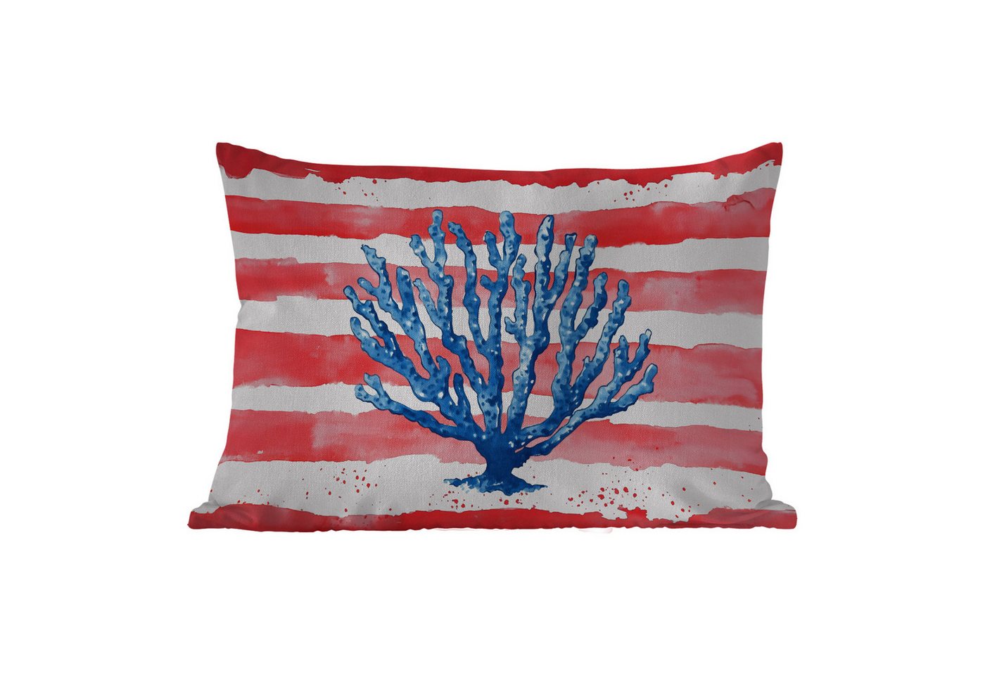 MuchoWow Dekokissen Koralle - Farbtextur - Rot - Blau, Outdoor-Dekorationskissen, Kissen, Kissenbezug, 50x30 cm MuchoWow Dekokissen Koralle - Farbtextur - Rot - Blau, Outdoor-Dekorationskissen, Kissen, Kissenbezug, 50x30 cm von MuchoWow