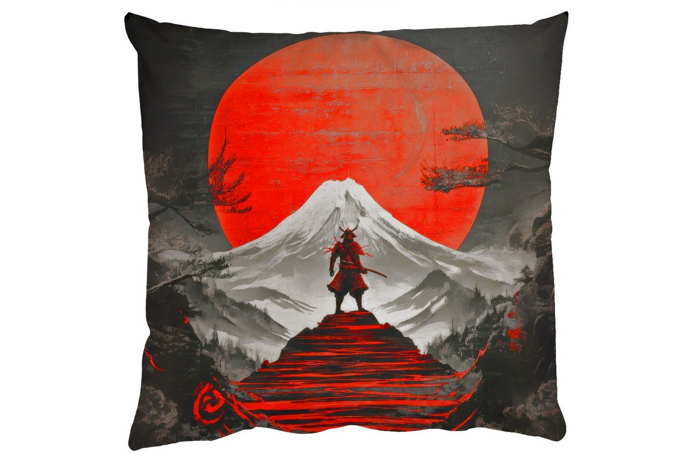 MuchoWow Dekokissen Krieger - Rote Stufen - Sonne - Berg, Zierkissen mit Füllung für Wohnzimmer, Sofakissen, 40x40 cm MuchoWow Dekokissen Krieger - Rote Stufen - Sonne - Berg, Zierkissen mit Füllung für Wohnzimmer, Sofakissen, 40x40 cm von MuchoWow