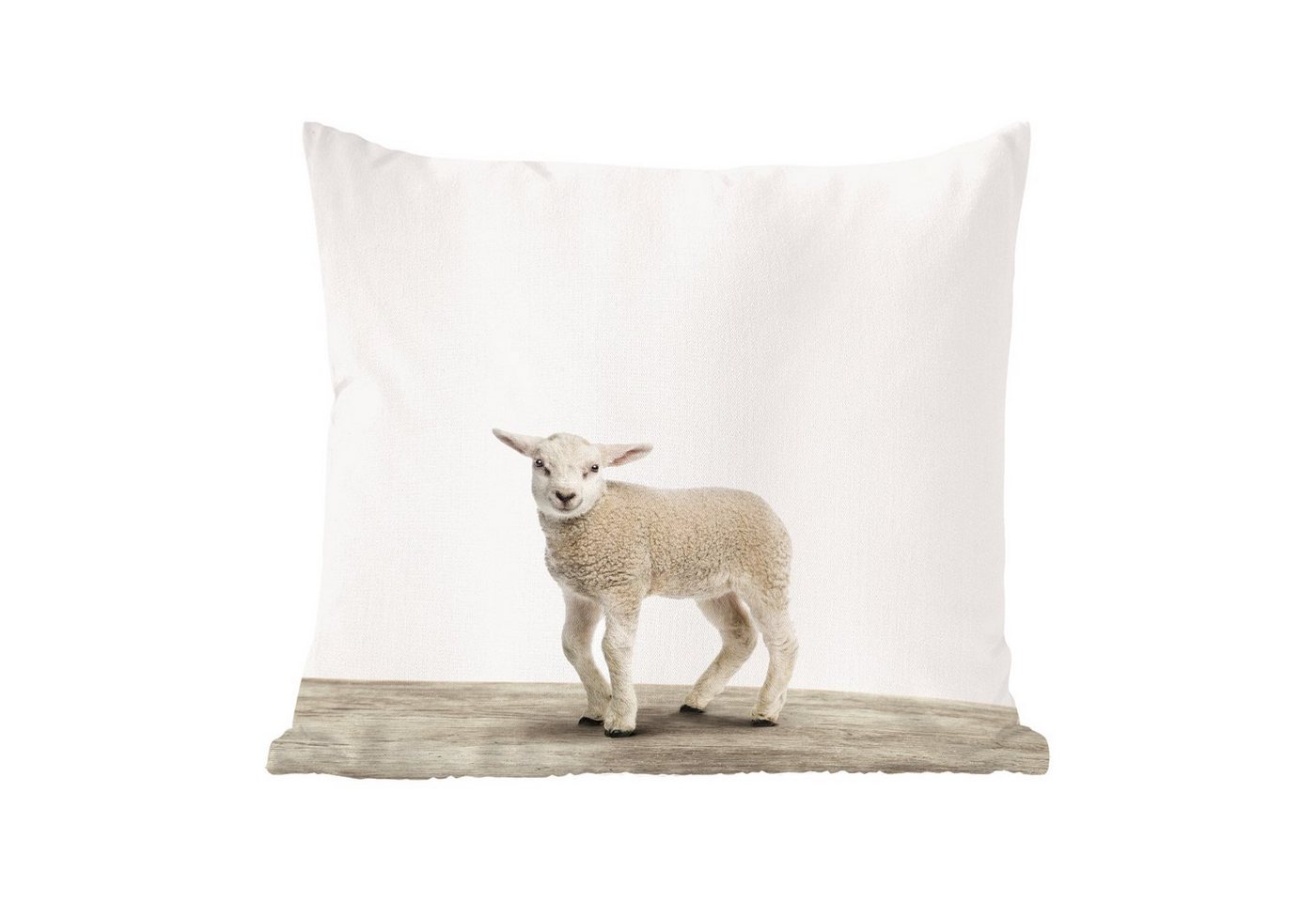 MuchoWow Dekokissen Lamm - Schaf - Tiere - Kinder - Mädchen - Jungen, Zierkissen mit Füllung für Wohnzimmer, Sofakissen, 40x40 cm MuchoWow Dekokissen Lamm - Schaf - Tiere - Kinder - Mädchen - Jungen, Zierkissen mit Füllung für Wohnzimmer, Sofakissen, 40x40 cm von MuchoWow