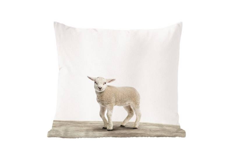 MuchoWow Dekokissen Lamm - Schaf - Tiere - Kinder - Mädchen - Jungen, Zierkissen mit Füllung für Wohnzimmer, Sofakissen, 40x40 cm MuchoWow Dekokissen Lamm - Schaf - Tiere - Kinder - Mädchen - Jungen, Zierkissen mit Füllung für Wohnzimmer, Sofakissen, 40x40 cm von MuchoWow