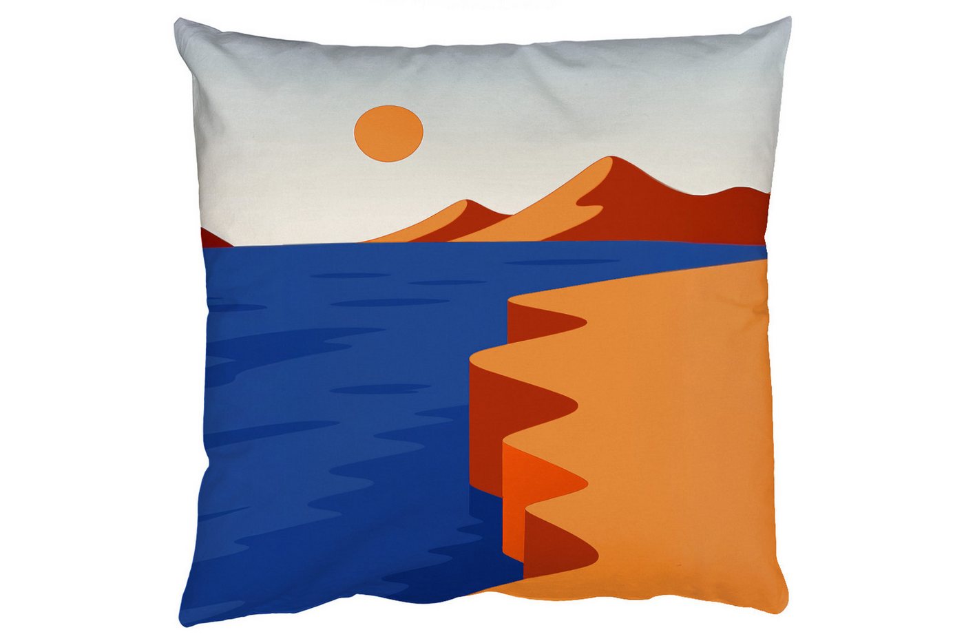 MuchoWow Dekokissen Landschaft - Berge - Sonne - Meer, Zierkissen mit Füllung für Wohnzimmer, Sofakissen, 40x40 cm MuchoWow Dekokissen Landschaft - Berge - Sonne - Meer, Zierkissen mit Füllung für Wohnzimmer, Sofakissen, 40x40 cm von MuchoWow