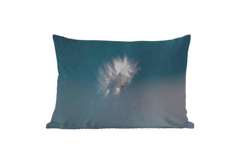 MuchoWow Dekokissen Löwenzahnflaum - Blau - Luft, Outdoor-Dekorationskissen, Kissen, Kissenbezug, 50x30 cm von MuchoWow