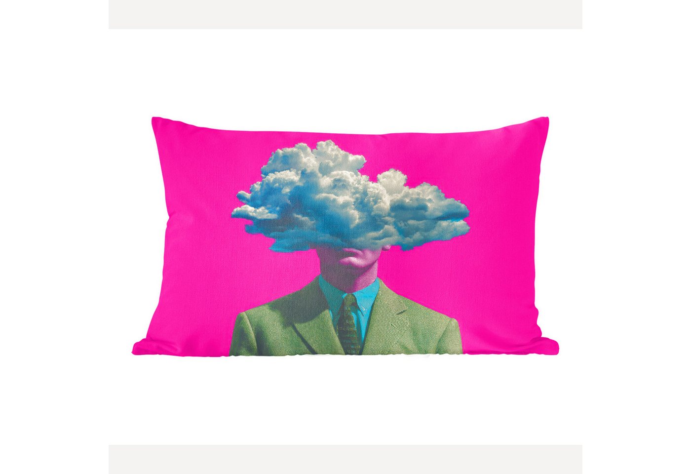 MuchoWow Dekokissen Mann - Anzug - Wolke - Rosa, Zierkissen mit Füllung für Wohnzimmer, Sofakissen, 40x40 cm MuchoWow Dekokissen Mann - Anzug - Wolke - Rosa, Zierkissen mit Füllung für Wohnzimmer, Sofakissen, 40x40 cm von MuchoWow