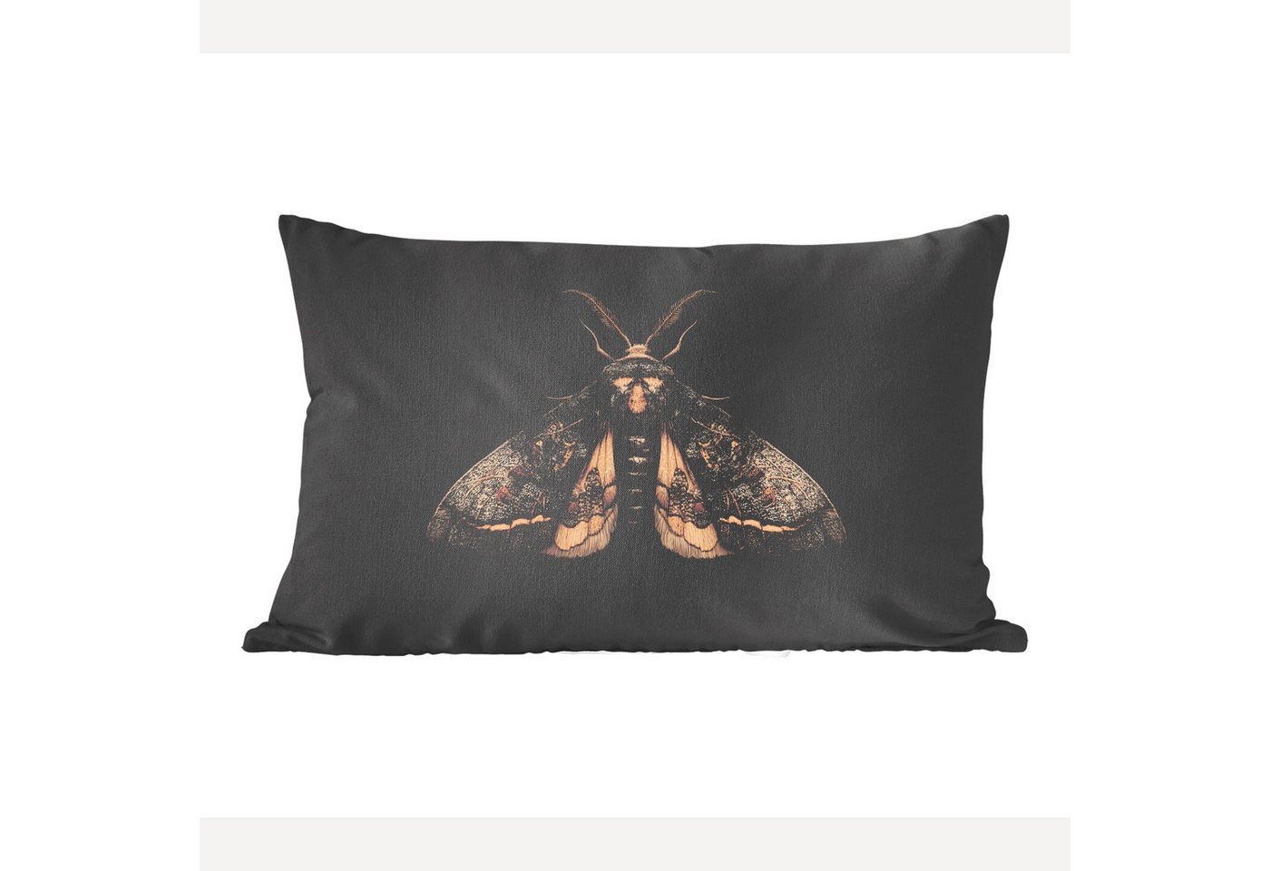 MuchoWow Dekokissen Motte - Blättrig - Grau, Dekoration, Zierkissen, Kissen mit Füllung, 50x30 cm MuchoWow Dekokissen Motte - Blättrig - Grau, Dekoration, Zierkissen, Kissen mit Füllung, 50x30 cm von MuchoWow