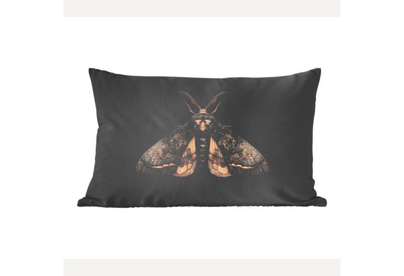 MuchoWow Dekokissen Motte - Blättrig - Grau, Dekoration, Zierkissen, Kissen mit Füllung, 50x30 cm MuchoWow Dekokissen Motte - Blättrig - Grau, Dekoration, Zierkissen, Kissen mit Füllung, 50x30 cm von MuchoWow