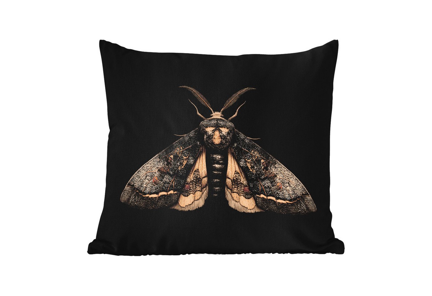 MuchoWow Dekokissen Motte - Blättrig - Grau, Kissenbezüge, Kissenhülle, Kissen, Outdoor, 40x40 cm MuchoWow Dekokissen Motte - Blättrig - Grau, Kissenbezüge, Kissenhülle, Kissen, Outdoor, 40x40 cm von MuchoWow