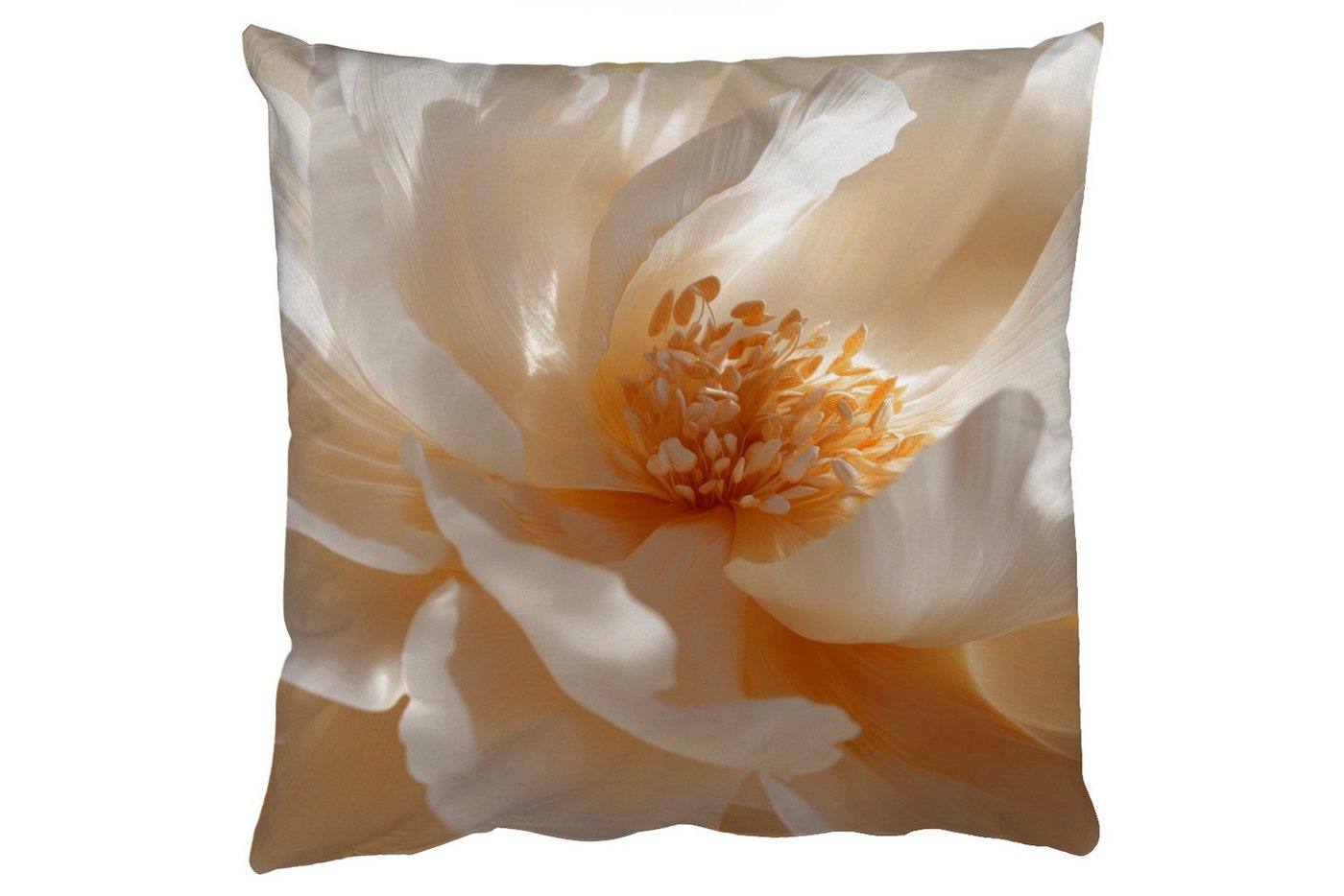 MuchoWow Dekokissen Nahaufnahme - Pfingstrose - Weiß, Zierkissen mit Füllung für Wohnzimmer, Sofakissen, 40x40 cm MuchoWow Dekokissen Nahaufnahme - Pfingstrose - Weiß, Zierkissen mit Füllung für Wohnzimmer, Sofakissen, 40x40 cm von MuchoWow