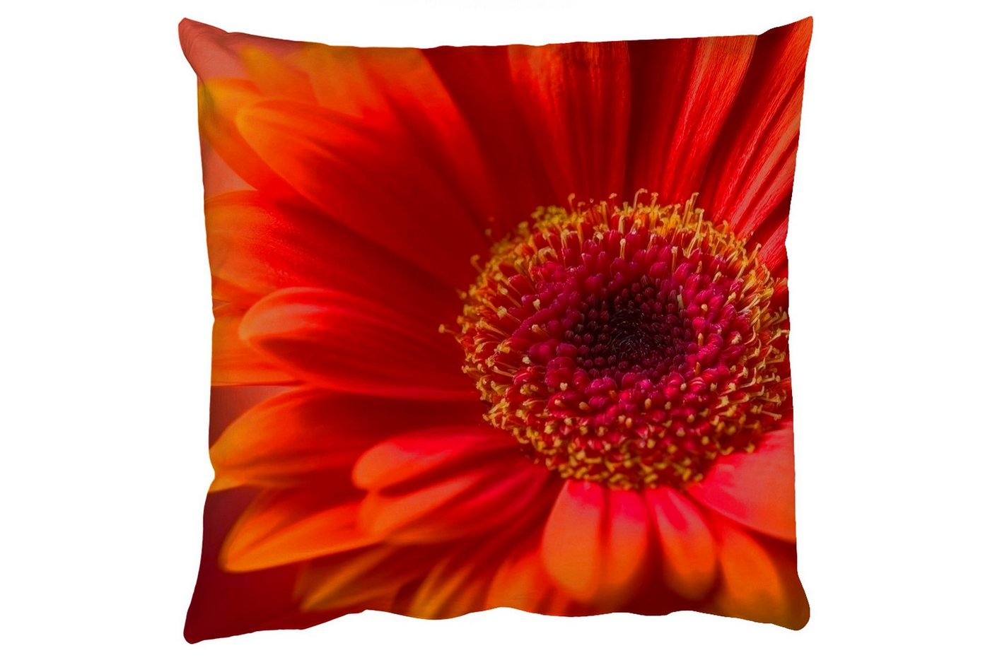 MuchoWow Dekokissen Orange - Gerbera - Intensiv, Zierkissen mit Füllung für Wohnzimmer, Sofakissen, 40x40 cm MuchoWow Dekokissen Orange - Gerbera - Intensiv, Zierkissen mit Füllung für Wohnzimmer, Sofakissen, 40x40 cm von MuchoWow