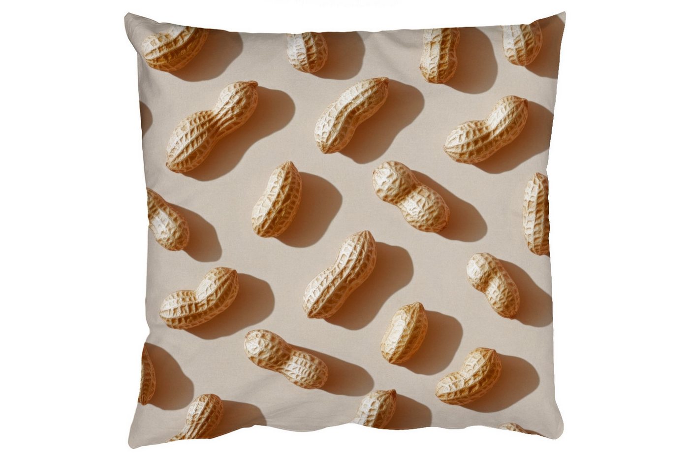 MuchoWow Dekokissen Peanuts - Muster - Beige, Zierkissen mit Füllung für Wohnzimmer, Sofakissen, 40x40 cm MuchoWow Dekokissen Peanuts - Muster - Beige, Zierkissen mit Füllung für Wohnzimmer, Sofakissen, 40x40 cm von MuchoWow