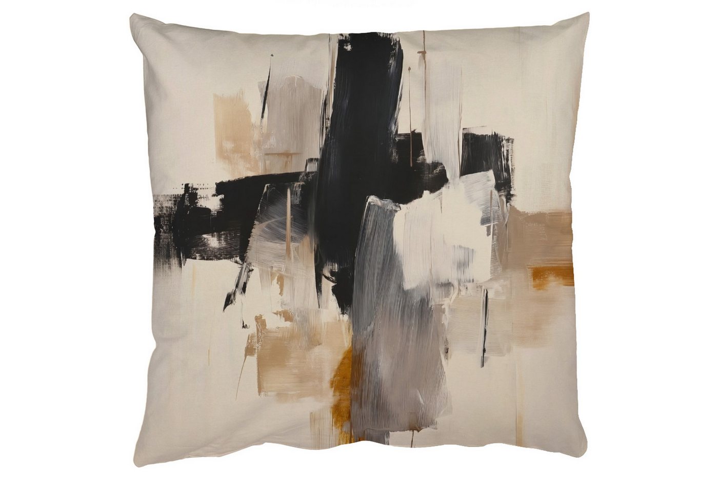 MuchoWow Dekokissen Pinselstriche - Grob - Abstrakt - Beige, Zierkissen mit Füllung für Wohnzimmer, Sofakissen, 40x40 cm MuchoWow Dekokissen Pinselstriche - Grob - Abstrakt - Beige, Zierkissen mit Füllung für Wohnzimmer, Sofakissen, 40x40 cm von MuchoWow