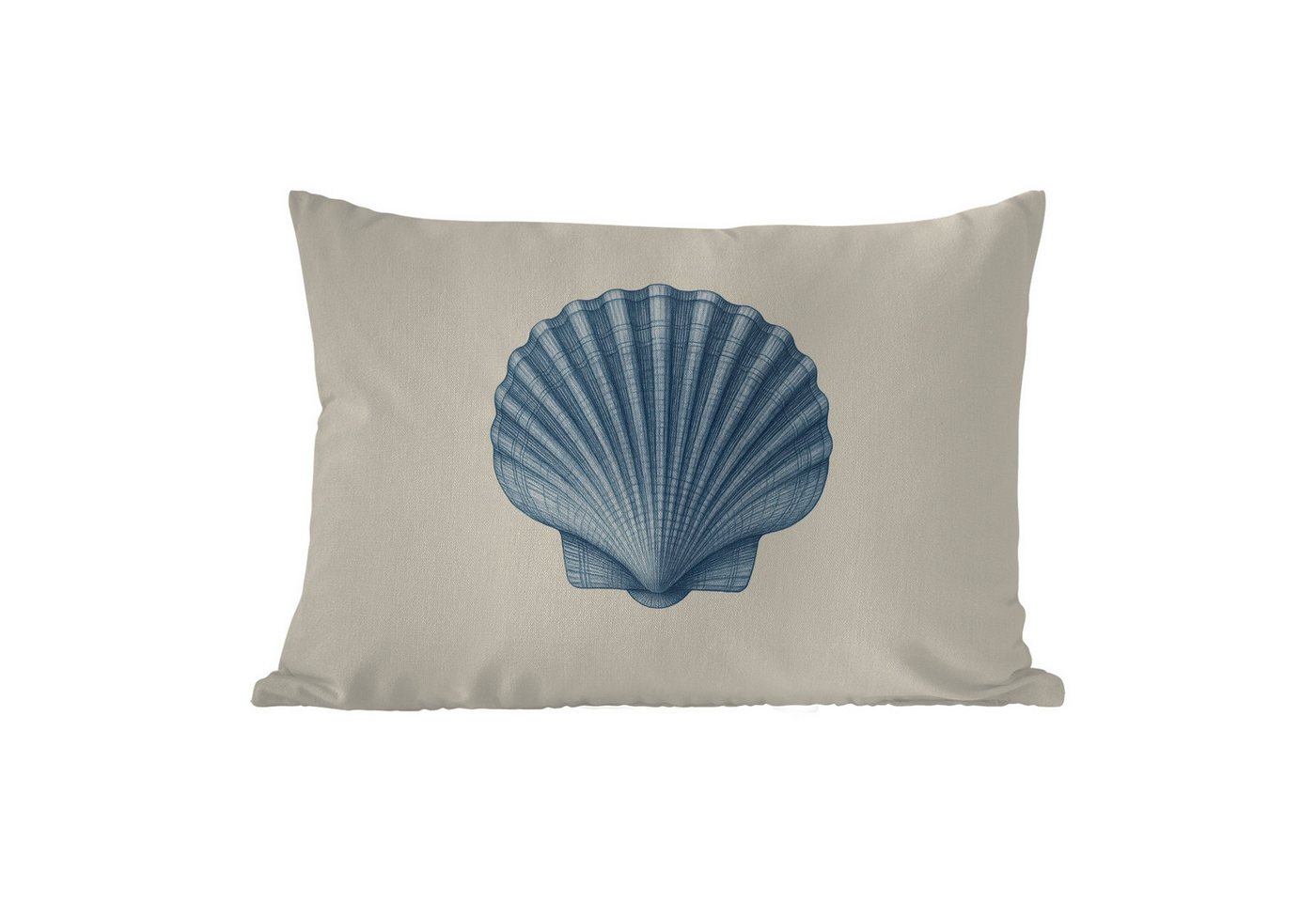 MuchoWow Dekokissen Rippung - Blau - Schale, Outdoor-Dekorationskissen, Kissen, Kissenbezug, 50x30 cm MuchoWow Dekokissen Rippung - Blau - Schale, Outdoor-Dekorationskissen, Kissen, Kissenbezug, 50x30 cm von MuchoWow