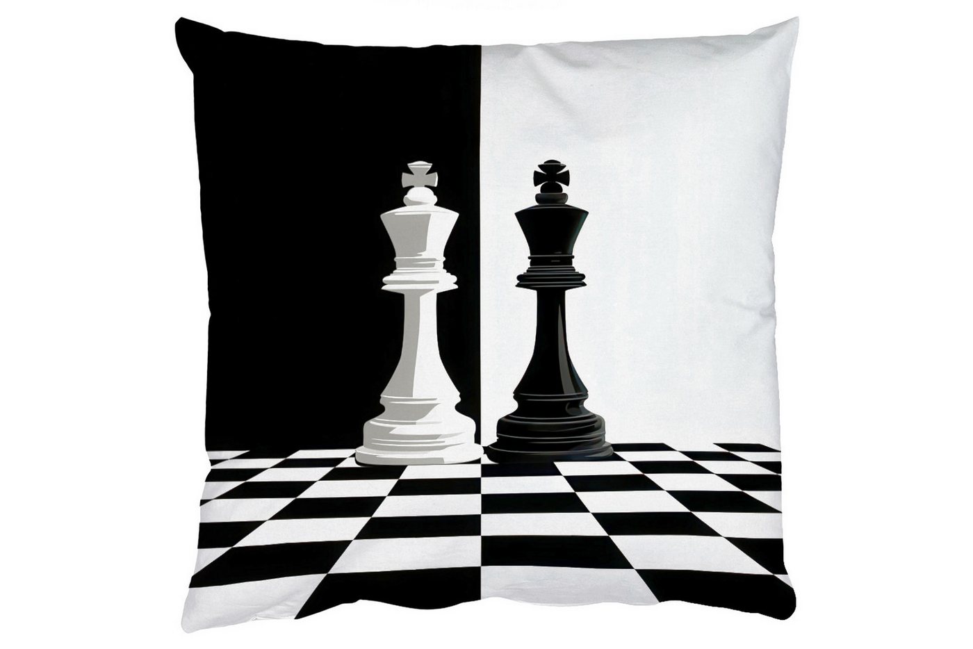MuchoWow Dekokissen Schachfiguren - König - Blockiert - Schwarz, Zierkissen mit Füllung für Wohnzimmer, Sofakissen, 40x40 cm MuchoWow Dekokissen Schachfiguren - König - Blockiert - Schwarz, Zierkissen mit Füllung für Wohnzimmer, Sofakissen, 40x40 cm von MuchoWow