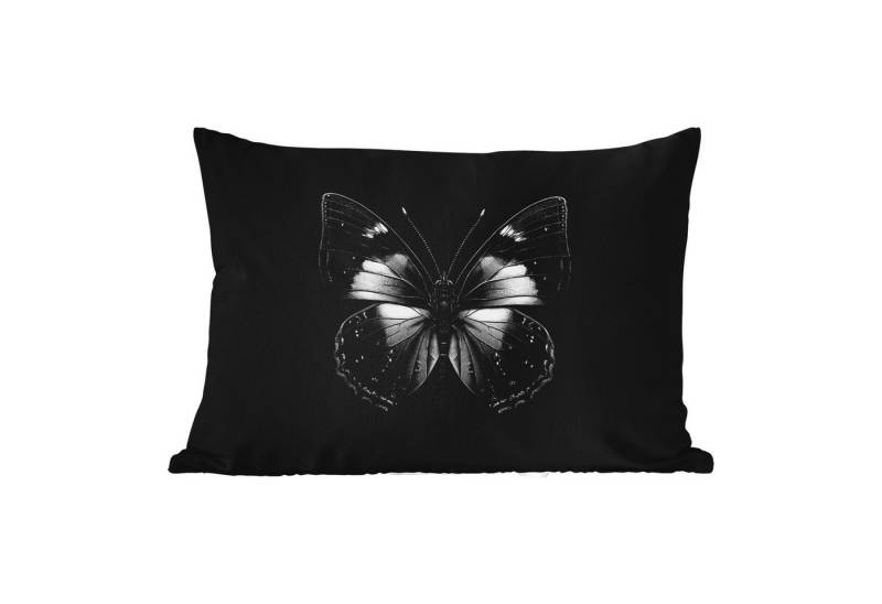 MuchoWow Dekokissen Schmetterling - Grau - Geheimnisvoll, Outdoor-Dekorationskissen, Kissen, Kissenbezug, 50x30 cm MuchoWow Dekokissen Schmetterling - Grau - Geheimnisvoll, Outdoor-Dekorationskissen, Kissen, Kissenbezug, 50x30 cm von MuchoWow