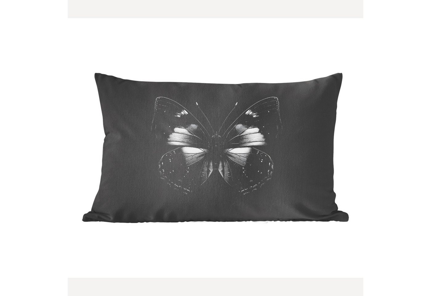 MuchoWow Dekokissen Schmetterling - Grau - Geheimnisvoll, Dekoration, Zierkissen, Kissen mit Füllung, 50x30 cm MuchoWow Dekokissen Schmetterling - Grau - Geheimnisvoll, Dekoration, Zierkissen, Kissen mit Füllung, 50x30 cm von MuchoWow