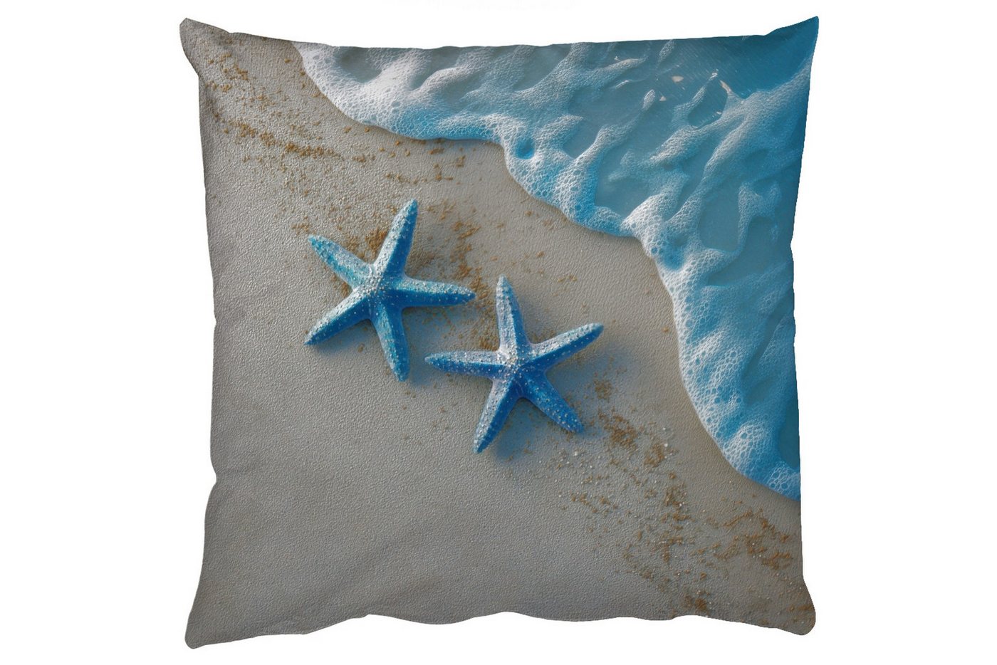 MuchoWow Dekokissen Seestern - Sand - Meer - Blau, Zierkissen mit Füllung für Wohnzimmer, Sofakissen, 40x40 cm MuchoWow Dekokissen Seestern - Sand - Meer - Blau, Zierkissen mit Füllung für Wohnzimmer, Sofakissen, 40x40 cm von MuchoWow
