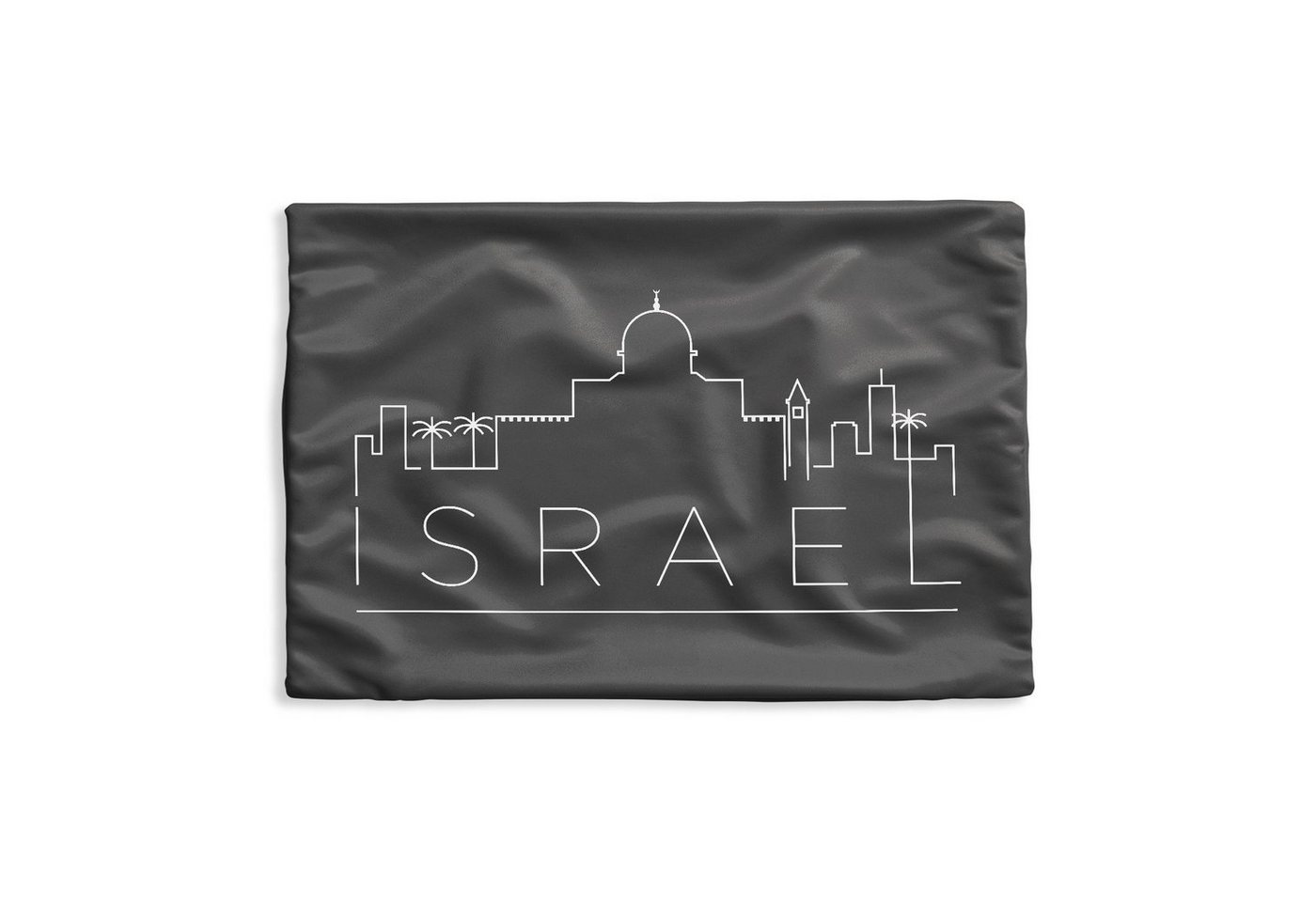 MuchoWow Dekokissen Skyline "Israel" schwarz, Kissenbezug für Sofa, Dekorationkissen, Kissenhüllen, 50x30 cm MuchoWow Dekokissen Skyline "Israel" schwarz, Kissenbezug für Sofa, Dekorationkissen, Kissenhüllen, 50x30 cm von MuchoWow