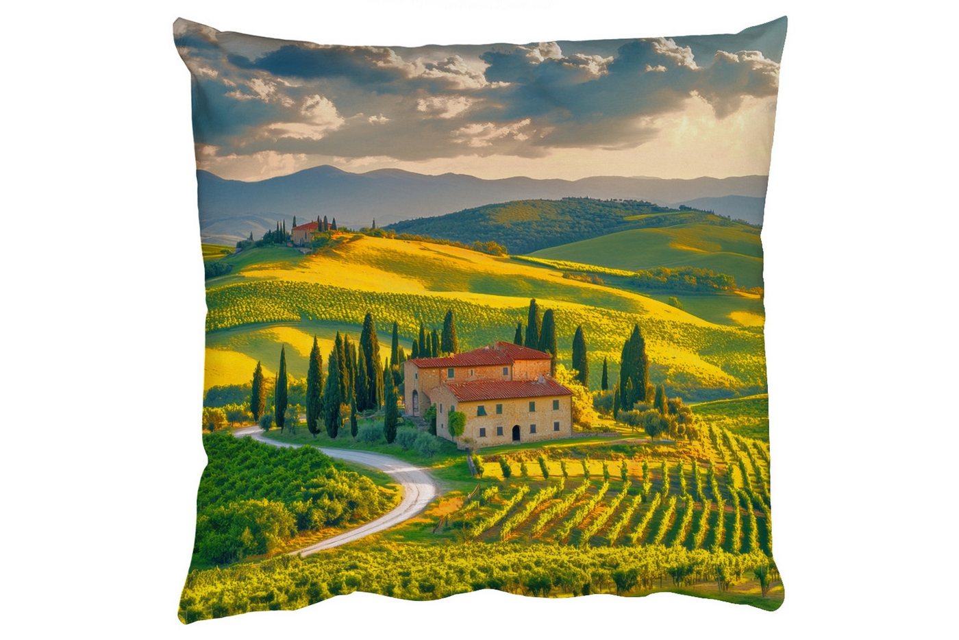 MuchoWow Dekokissen Toskana - Landschaft - Weinberge, Zierkissen mit Füllung für Wohnzimmer, Sofakissen, 40x40 cm MuchoWow Dekokissen Toskana - Landschaft - Weinberge, Zierkissen mit Füllung für Wohnzimmer, Sofakissen, 40x40 cm von MuchoWow
