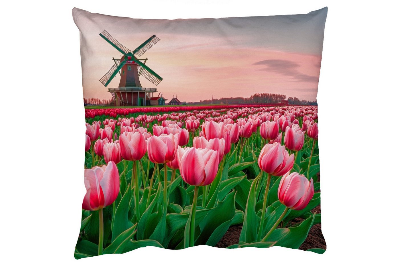 MuchoWow Dekokissen Tulpen - Mühle - Niederlande, Zierkissen mit Füllung für Wohnzimmer, Sofakissen, 40x40 cm MuchoWow Dekokissen Tulpen - Mühle - Niederlande, Zierkissen mit Füllung für Wohnzimmer, Sofakissen, 40x40 cm von MuchoWow
