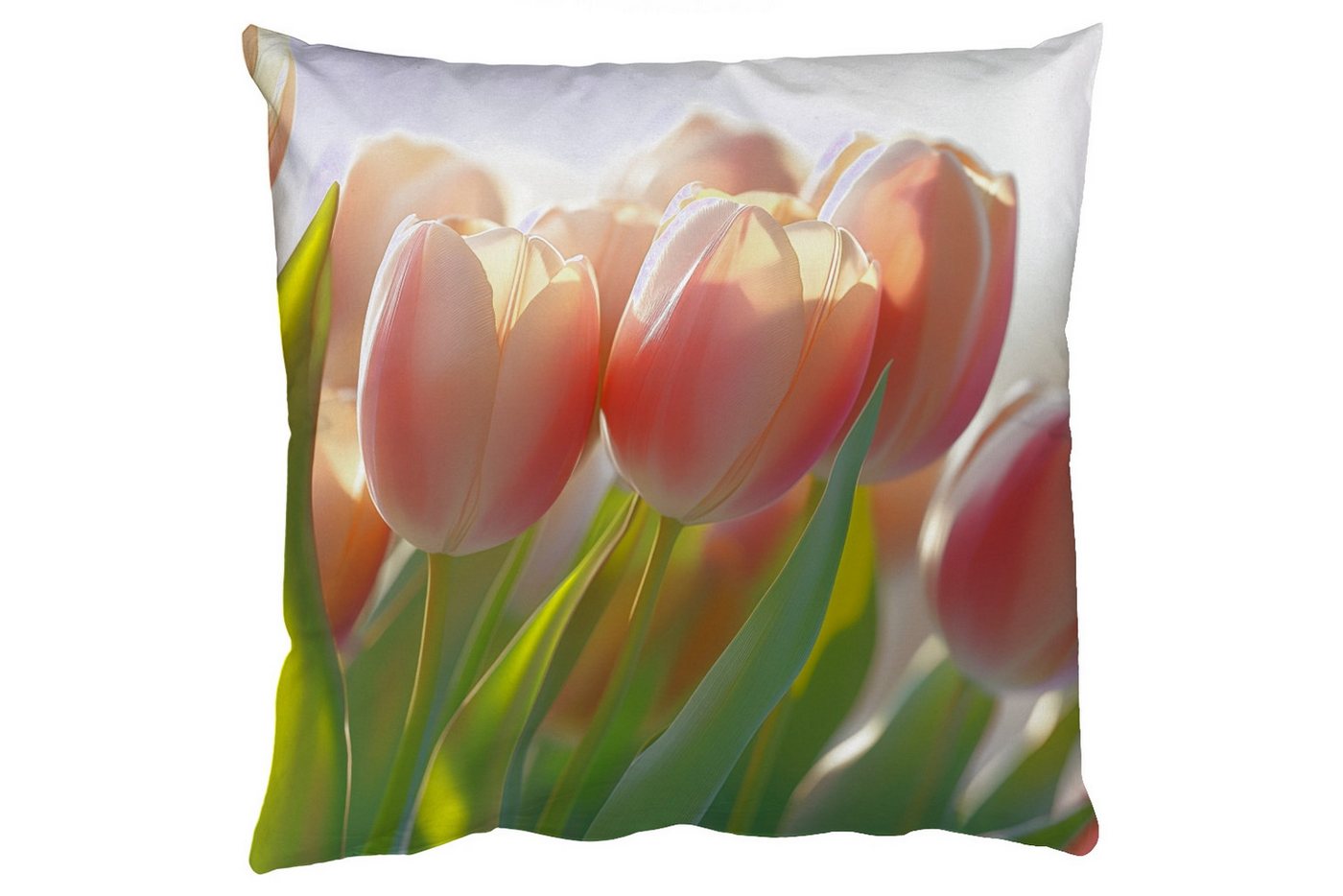 MuchoWow Dekokissen Tulpen - Rosa - Sonnenstrahlen, Zierkissen mit Füllung für Wohnzimmer, Sofakissen, 40x40 cm MuchoWow Dekokissen Tulpen - Rosa - Sonnenstrahlen, Zierkissen mit Füllung für Wohnzimmer, Sofakissen, 40x40 cm von MuchoWow