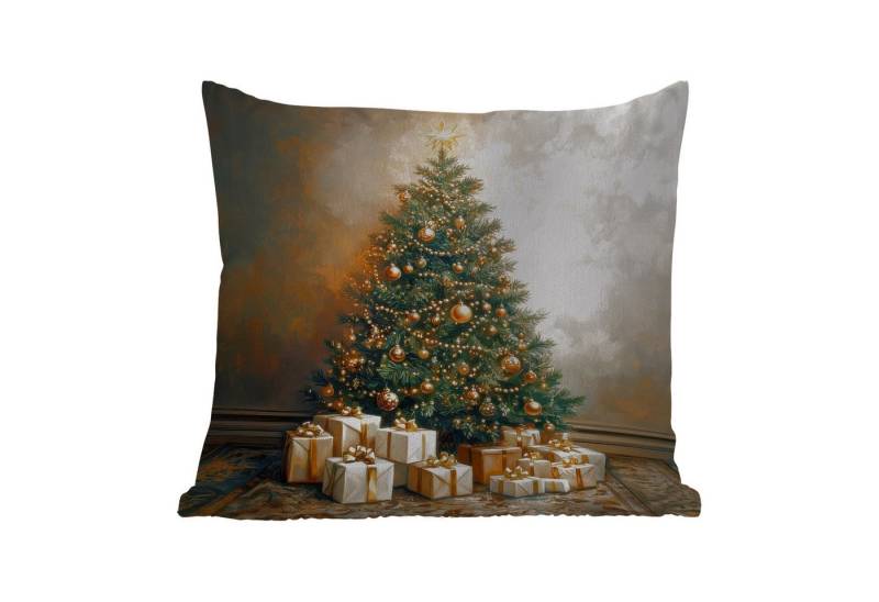 MuchoWow Dekokissen Weihnachtsbaum - Geschenke - Gold, Kissenbezüge, Kissenhülle, Kissen, Outdoor, 40x40 cm MuchoWow Dekokissen Weihnachtsbaum - Geschenke - Gold, Kissenbezüge, Kissenhülle, Kissen, Outdoor, 40x40 cm von MuchoWow