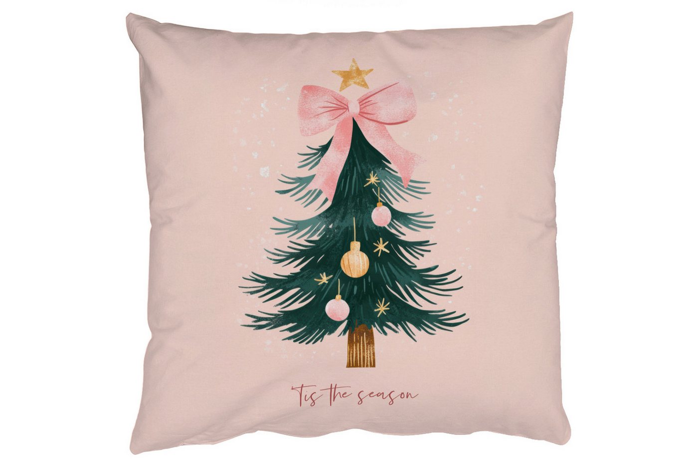 MuchoWow Dekokissen Weihnachtszeit - Weihnachtsbaum - Rosa, Zierkissen mit Füllung für Wohnzimmer, Sofakissen, 40x40 cm MuchoWow Dekokissen Weihnachtszeit - Weihnachtsbaum - Rosa, Zierkissen mit Füllung für Wohnzimmer, Sofakissen, 40x40 cm von MuchoWow