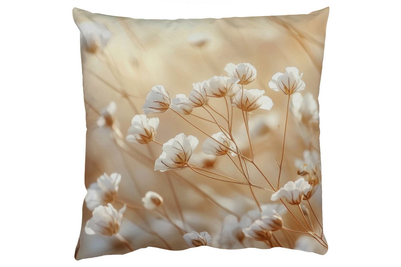 MuchoWow Dekokissen Wild - Blumen - Weiß, Zierkissen mit Füllung für Wohnzimmer, Sofakissen, 40x40 cm MuchoWow Dekokissen Wild - Blumen - Weiß, Zierkissen mit Füllung für Wohnzimmer, Sofakissen, 40x40 cm von MuchoWow