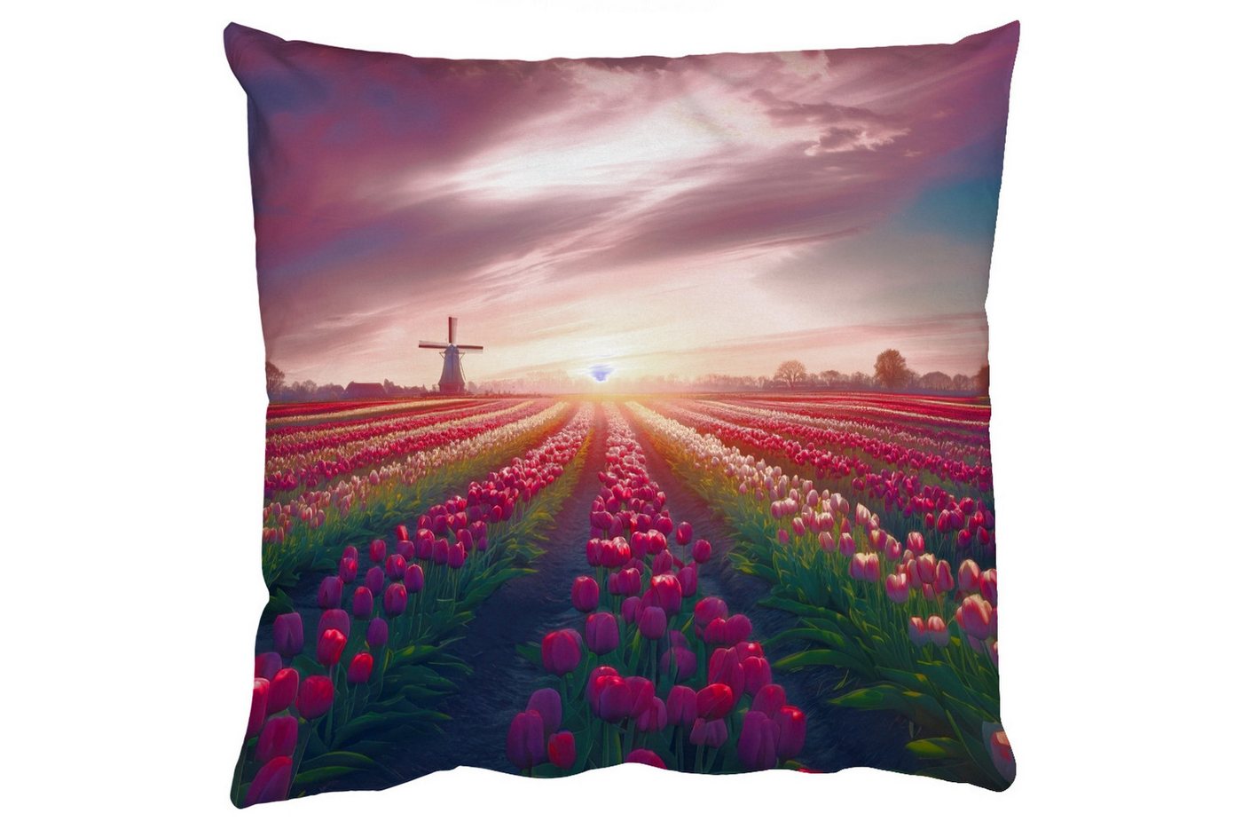 MuchoWow Dekokissen Windmühle - Sonnenuntergang - Landschaft, Zierkissen mit Füllung für Wohnzimmer, Sofakissen, 40x40 cm MuchoWow Dekokissen Windmühle - Sonnenuntergang - Landschaft, Zierkissen mit Füllung für Wohnzimmer, Sofakissen, 40x40 cm von MuchoWow