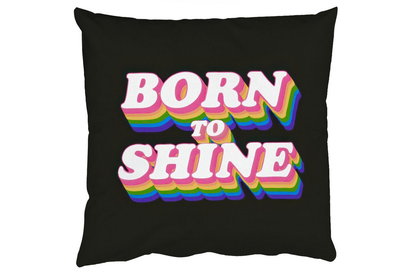 MuchoWow Dekokissen Zitat - Regenbogen - Rosa - Schwarz, Zierkissen mit Füllung für Wohnzimmer, Sofakissen, 40x40 cm MuchoWow Dekokissen Zitat - Regenbogen - Rosa - Schwarz, Zierkissen mit Füllung für Wohnzimmer, Sofakissen, 40x40 cm von MuchoWow