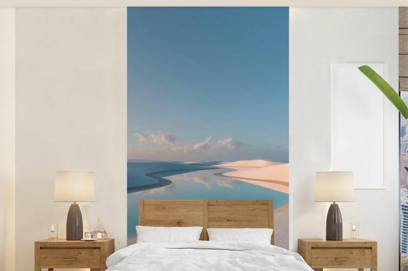 MuchoWow Fototapete Dünen - Teich - Unendliche Stille, Matt, bedruckt, Vliestapete für Wohnzimmer Schlafzimmer Küche, Fototapete, 120x240 cm MuchoWow Fototapete Dünen - Teich - Unendliche Stille, Matt, bedruckt, Vliestapete für Wohnzimmer Schlafzimmer Küche, Fototapete, 120x240 cm von MuchoWow