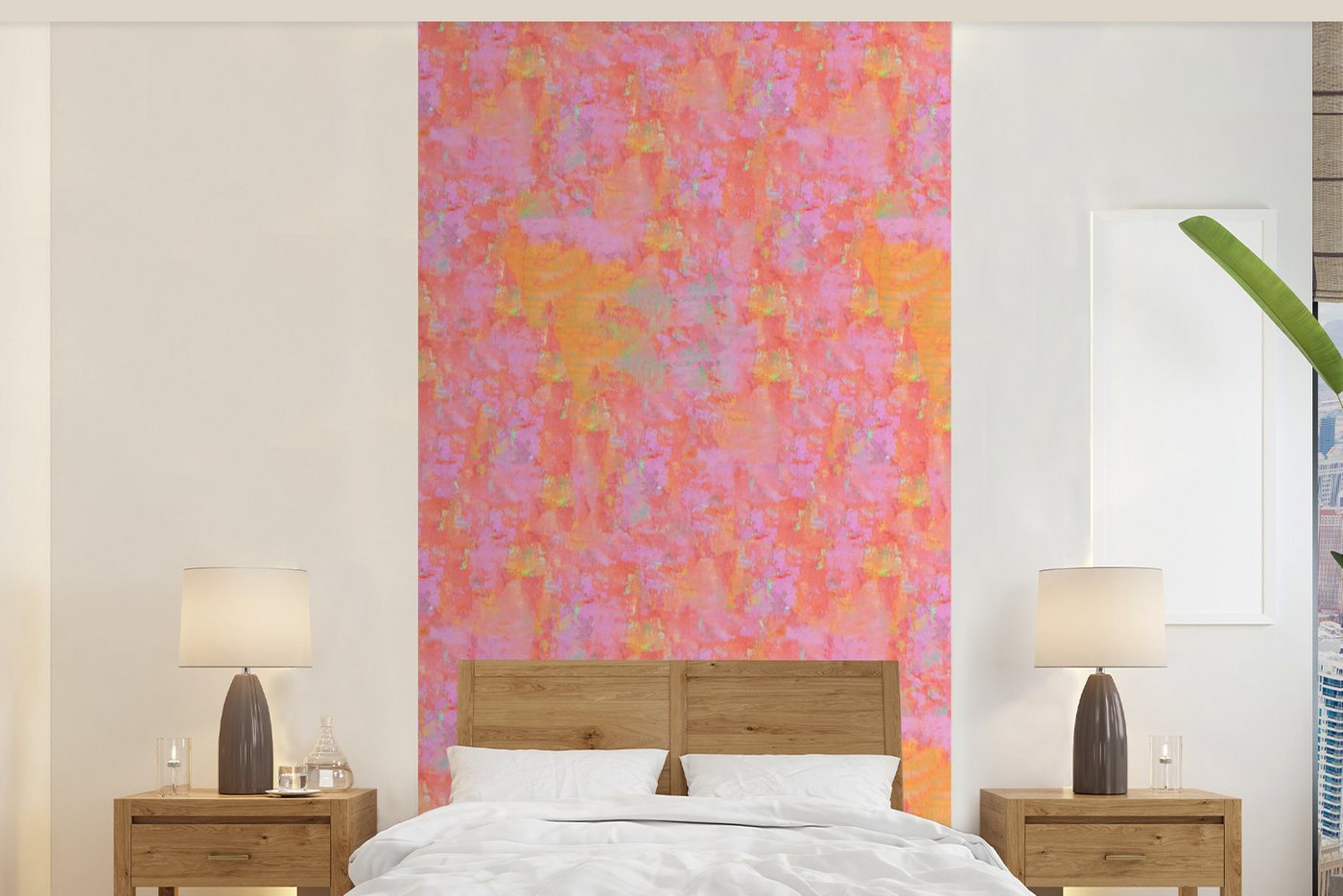 MuchoWow Fototapete Fließend - Farbe - Pfirsich, Matt, bedruckt, Vliestapete für Wohnzimmer Schlafzimmer Küche, Fototapete, 120x240 cm MuchoWow Fototapete Fließend - Farbe - Pfirsich, Matt, bedruckt, Vliestapete für Wohnzimmer Schlafzimmer Küche, Fototapete, 120x240 cm von MuchoWow