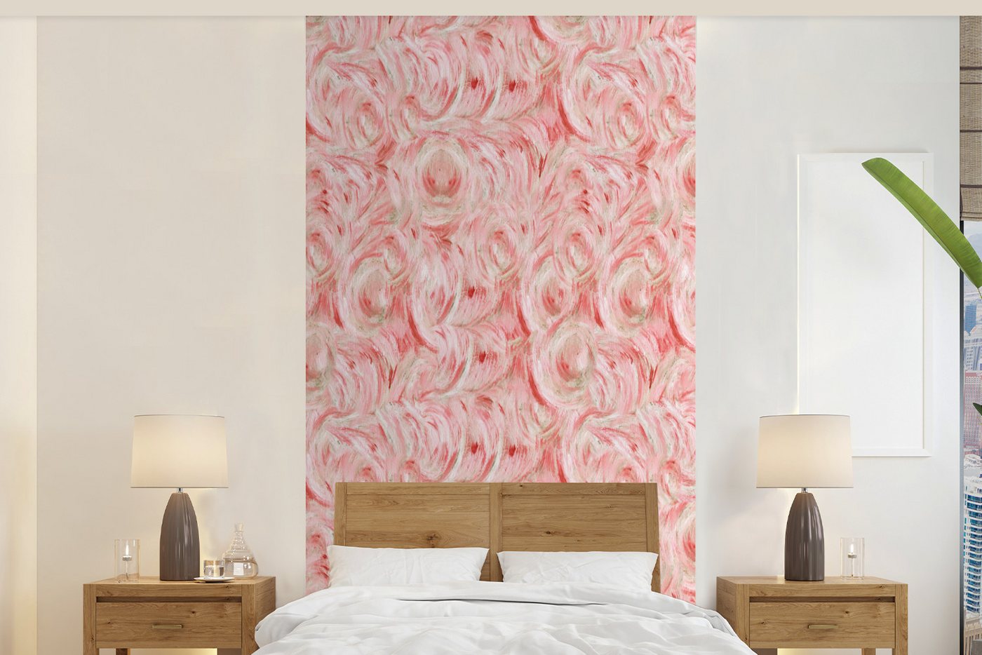 MuchoWow Fototapete Fließend - Ölfarbe - Rosa, Matt, bedruckt, Vliestapete für Wohnzimmer Schlafzimmer Küche, Fototapete, 120x240 cm MuchoWow Fototapete Fließend - Ölfarbe - Rosa, Matt, bedruckt, Vliestapete für Wohnzimmer Schlafzimmer Küche, Fototapete, 120x240 cm von MuchoWow