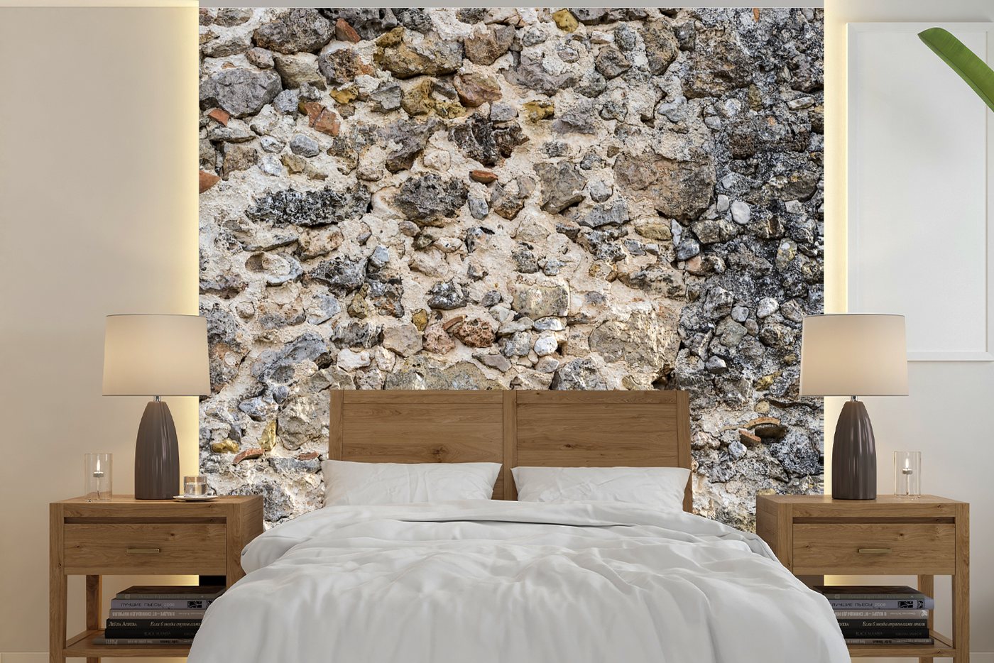 MuchoWow Fototapete Mauer - Steine - Mittelalter, Matt, bedruckt, (5 St), Vliestapete für Wohnzimmer Schlafzimmer Küche, Fototapete, 220x220 cm von MuchoWow