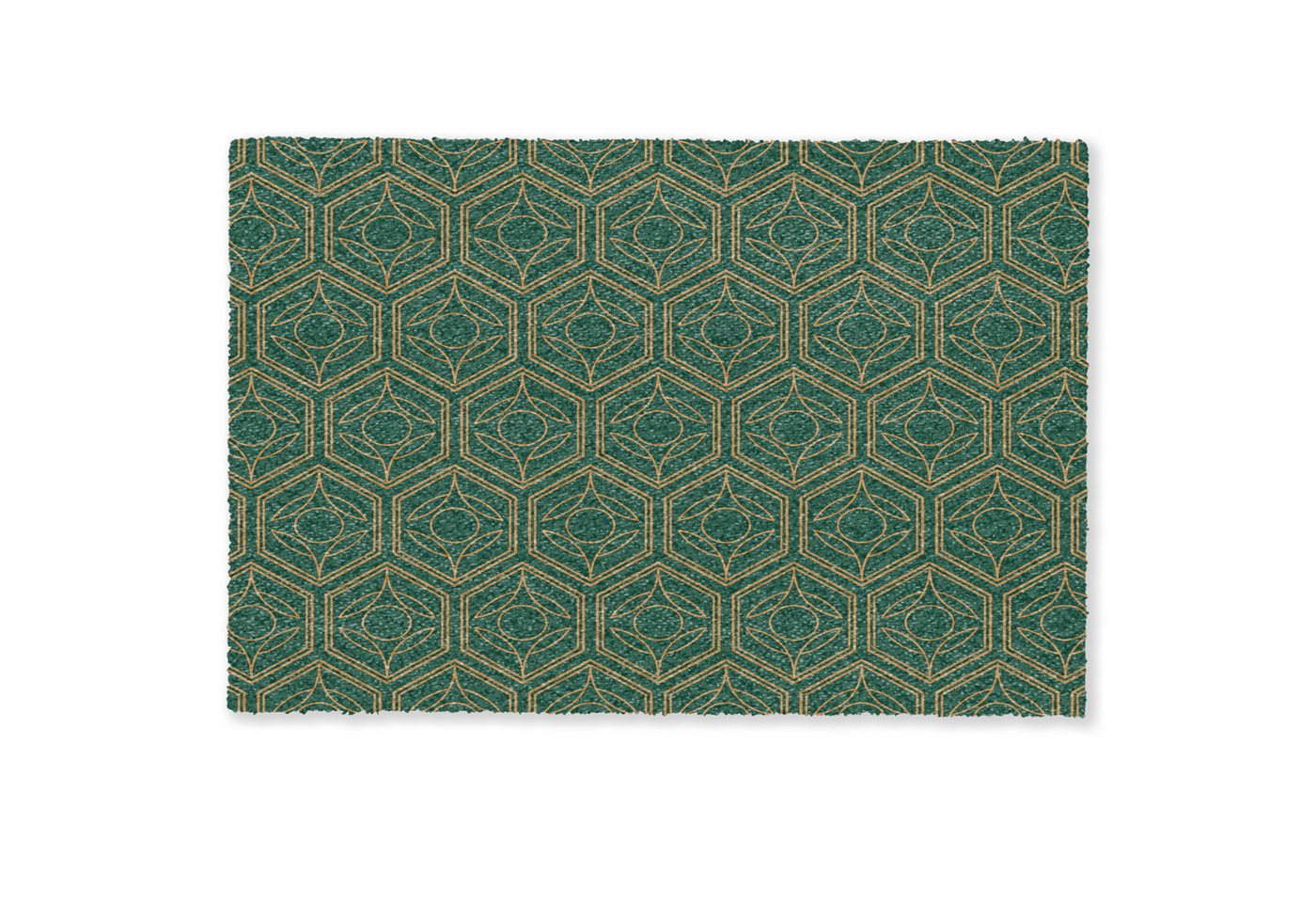 MuchoWow Fußmatte Geometrisch - Muster - Grün, Rechteckig, innen Schmutzfangmatte, Tür, Schmutzfänger Flur, Teppich, 60x40 cm MuchoWow Fußmatte Geometrisch - Muster - Grün, Rechteckig, innen Schmutzfangmatte, Tür, Schmutzfänger Flur, Teppich, 60x40 cm von MuchoWow