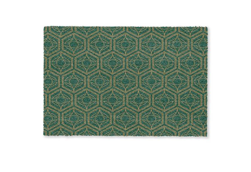MuchoWow Fußmatte Geometrisch - Muster - Grün, Rechteckig, innen Schmutzfangmatte, Tür, Schmutzfänger Flur, Teppich, 60x40 cm MuchoWow Fußmatte Geometrisch - Muster - Grün, Rechteckig, innen Schmutzfangmatte, Tür, Schmutzfänger Flur, Teppich, 60x40 cm von MuchoWow