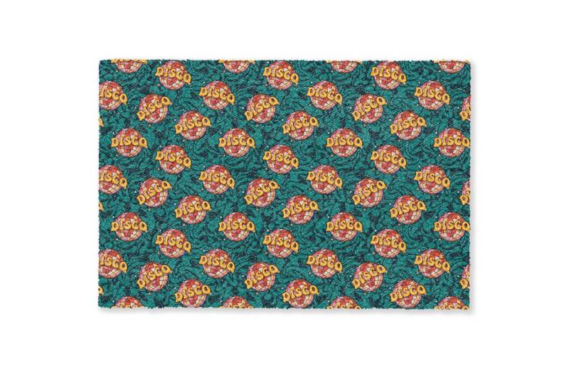 MuchoWow Fußmatte Grün - Disco - Muster, Rechteckig, innen Schmutzfangmatte, Tür, Schmutzfänger Flur, Teppich, 60x40 cm von MuchoWow