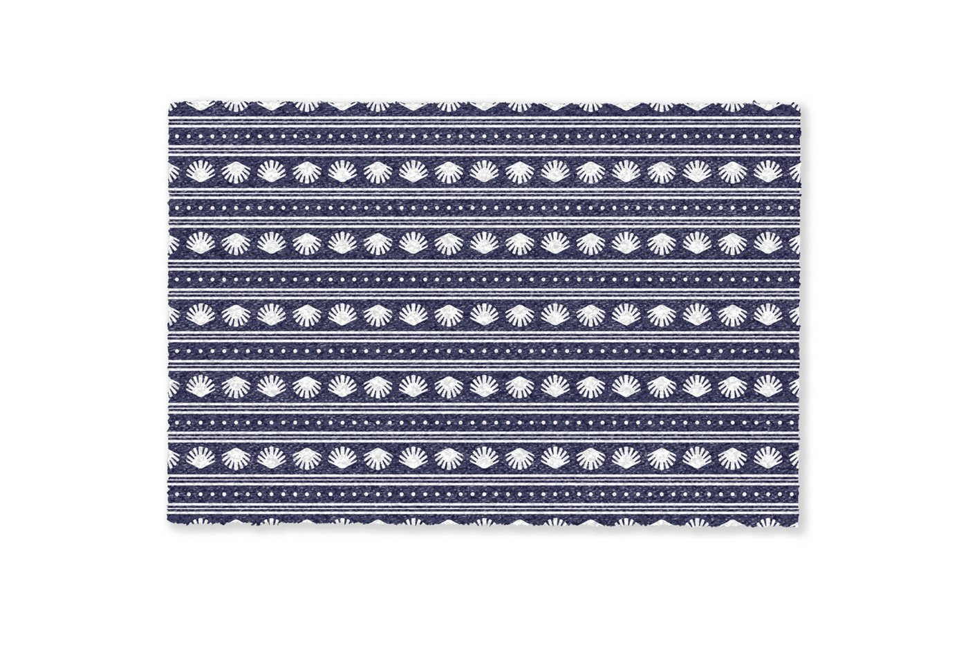 MuchoWow Fußmatte Muschel - Nautisch - Blau - Weiß, Rechteckig, innen Schmutzfangmatte, Tür, Schmutzfänger Flur, Teppich, 60x40 cm MuchoWow Fußmatte Muschel - Nautisch - Blau - Weiß, Rechteckig, innen Schmutzfangmatte, Tür, Schmutzfänger Flur, Teppich, 60x40 cm von MuchoWow